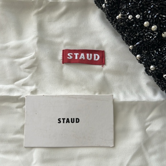 STAUD Cosmic Wave Beaded Bean Bag in Black, New w/Tag - Picture 9 of 12